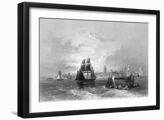 Liverpool, Mersey 1840-JC Armytage-Framed Art Print