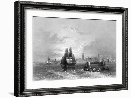 Liverpool, Mersey 1840-JC Armytage-Framed Art Print