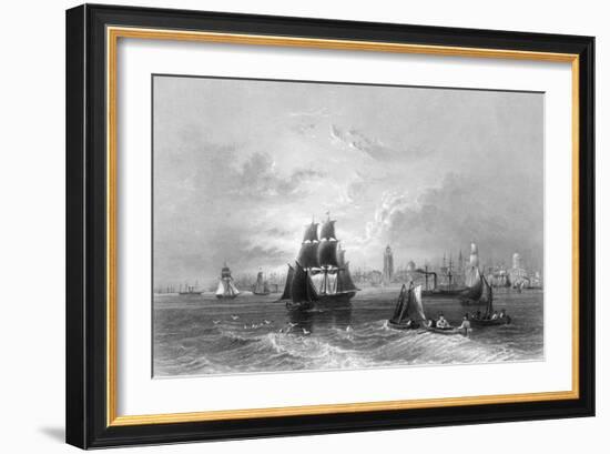 Liverpool, Mersey 1840-JC Armytage-Framed Art Print