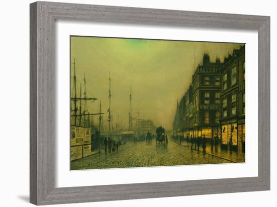 Liverpool Quay by Moonlight-Atkinson Grimshaw-Framed Giclee Print