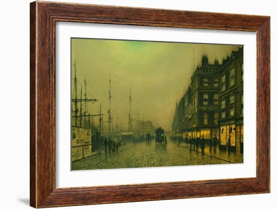 Liverpool Quay by Moonlight-Atkinson Grimshaw-Framed Giclee Print