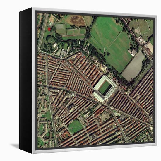 Liverpool's Anfield Stadium, Aerial View-Getmapping Plc-Framed Premier Image Canvas