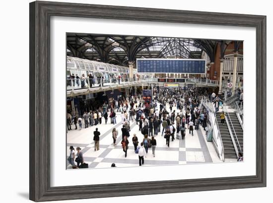 Liverpool Street Railway Station-Victor De Schwanberg-Framed Photographic Print