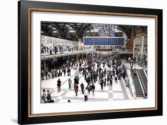 Liverpool Street Railway Station-Victor De Schwanberg-Framed Photographic Print