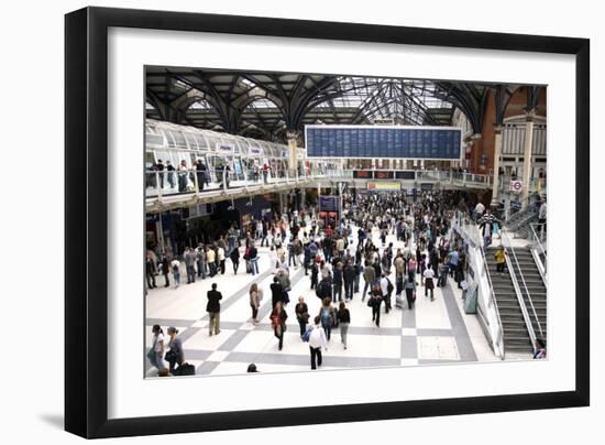 Liverpool Street Railway Station-Victor De Schwanberg-Framed Photographic Print