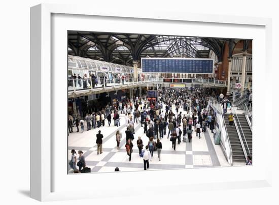 Liverpool Street Railway Station-Victor De Schwanberg-Framed Photographic Print