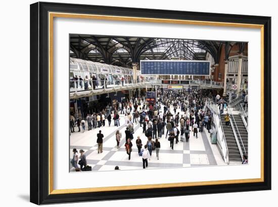 Liverpool Street Railway Station-Victor De Schwanberg-Framed Photographic Print