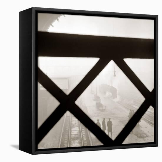 Liverpool Street Station in London-null-Framed Premier Image Canvas