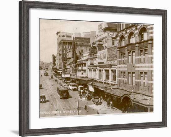 Liverpool Street, Sydney, New South Wales, Australia 1920s-null-Framed Photographic Print