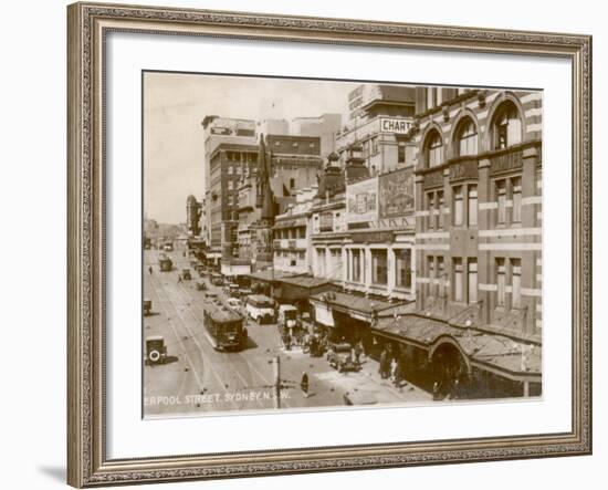 Liverpool Street, Sydney, New South Wales, Australia 1920s--Framed Photographic Print