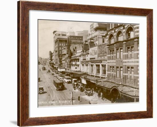 Liverpool Street, Sydney, New South Wales, Australia 1920s-null-Framed Photographic Print