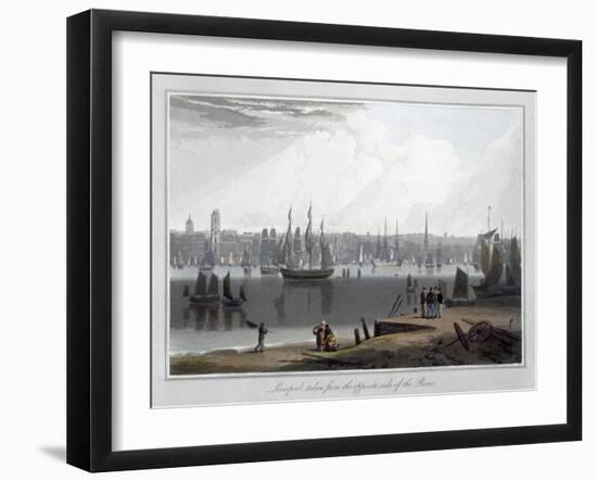 'Liverpool, taken from the oppersite side of the River', 1815-William Daniell-Framed Giclee Print