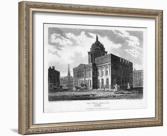 Liverpool Town Hall, Merseyside, 1808-William Woolnoth-Framed Giclee Print