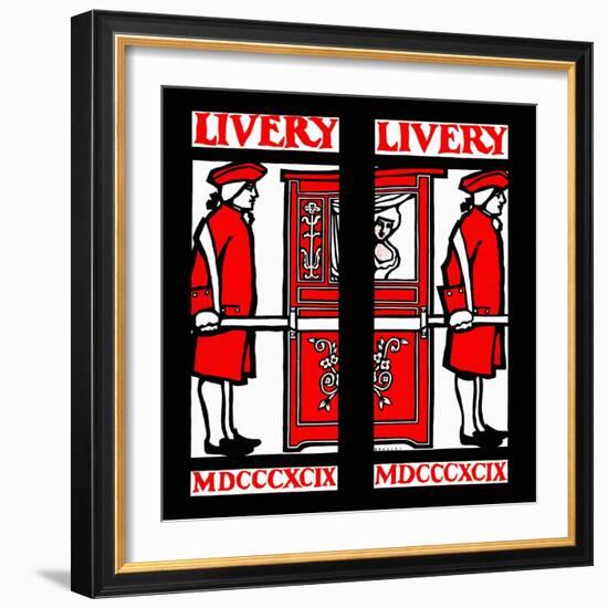 Livery, Mdcccxcix-Will Bradley-Framed Art Print