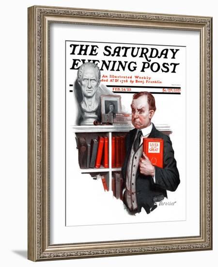 "'Lives of the Saints'," Saturday Evening Post Cover, February 24, 1923-Leslie Thrasher-Framed Giclee Print