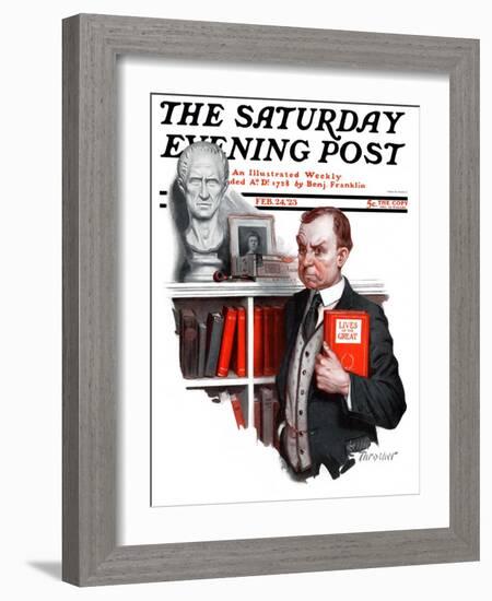 "'Lives of the Saints'," Saturday Evening Post Cover, February 24, 1923-Leslie Thrasher-Framed Giclee Print
