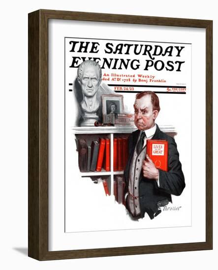 "'Lives of the Saints'," Saturday Evening Post Cover, February 24, 1923-Leslie Thrasher-Framed Giclee Print