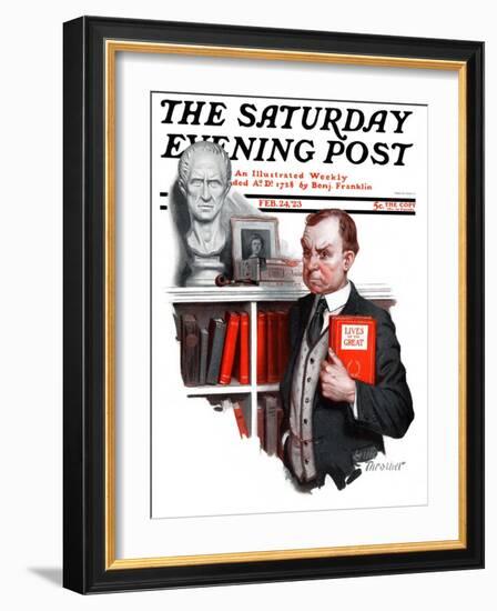 "'Lives of the Saints'," Saturday Evening Post Cover, February 24, 1923-Leslie Thrasher-Framed Giclee Print