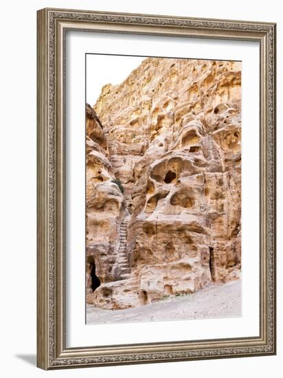 Living Ancient Cavern and Steps in Little Petra-vvoevale-Framed Photographic Print