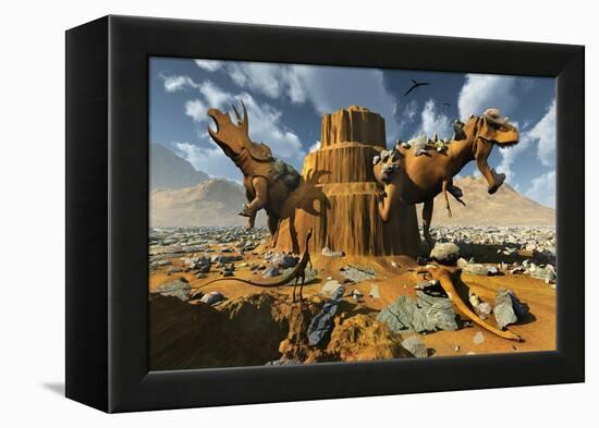 Living Fossils in a Desert Landscape-null-Framed Stretched Canvas