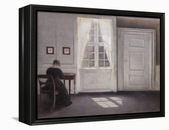 Living In Strand Street With Sunshine On The Floor, 1901-Vilhelm Hammershoi-Framed Premier Image Canvas