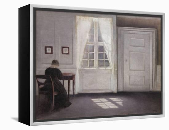 Living In Strand Street With Sunshine On The Floor, 1901-Vilhelm Hammershoi-Framed Premier Image Canvas