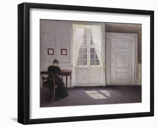 Living In Strand Street With Sunshine On The Floor, 1901-Vilhelm Hammershoi-Framed Giclee Print