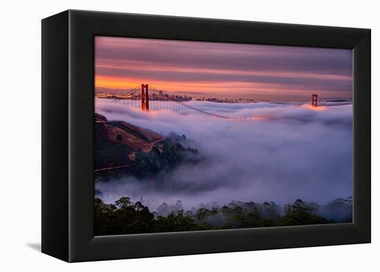 Living in this Dream of Fog and Light, Golden Gate Bridge, San Francisco-Vincent James-Framed Premier Image Canvas