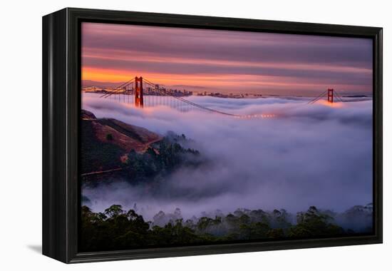 Living in this Dream of Fog and Light, Golden Gate Bridge, San Francisco-Vincent James-Framed Premier Image Canvas