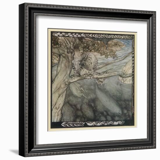 Living Life of Salmon-Arthur Rackham-Framed Art Print