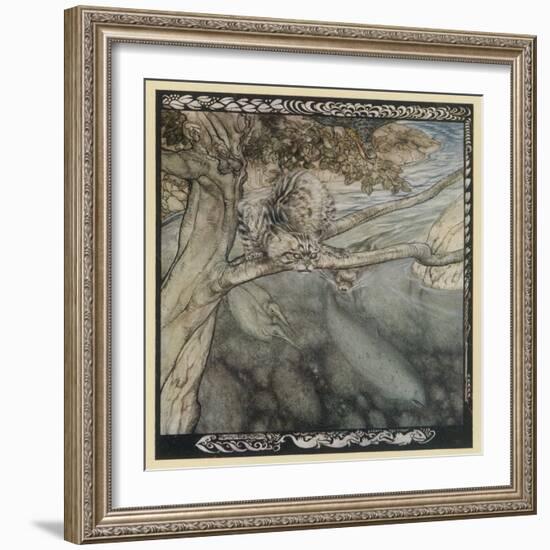 Living Life of Salmon-Arthur Rackham-Framed Art Print