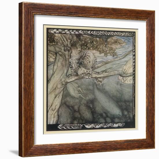 Living Life of Salmon-Arthur Rackham-Framed Art Print