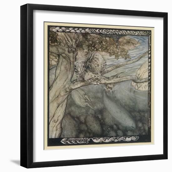 Living Life of Salmon-Arthur Rackham-Framed Art Print