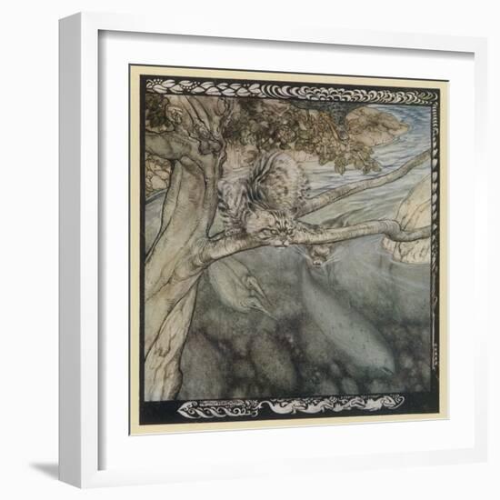 Living Life of Salmon-Arthur Rackham-Framed Art Print