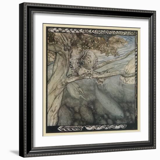 Living Life of Salmon-Arthur Rackham-Framed Art Print