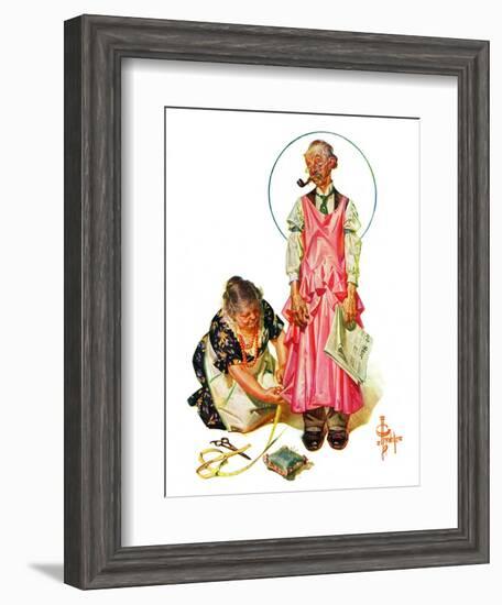 "Living Mannequin,"March 5, 1932-Joseph Christian Leyendecker-Framed Giclee Print