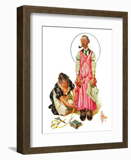 "Living Mannequin,"March 5, 1932-Joseph Christian Leyendecker-Framed Giclee Print