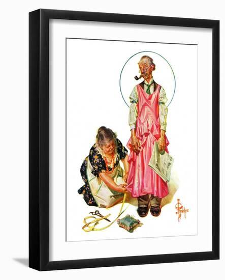 "Living Mannequin,"March 5, 1932-Joseph Christian Leyendecker-Framed Giclee Print