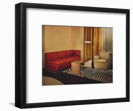 'Living-Room by Walter Dorwin Teague', 1939-Unknown-Framed Photographic Print