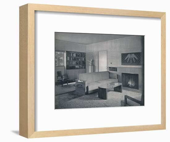 'Living room designed by Honor Easton and Alyne Whalen in a house in Los Angeles', 1942-Unknown-Framed Photographic Print