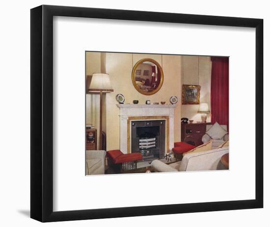 'Living-room in a flat in St. James's Street, S.W.1', c1939-Unknown-Framed Photographic Print