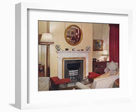 'Living-room in a flat in St. James's Street, S.W.1', c1939-Unknown-Framed Photographic Print