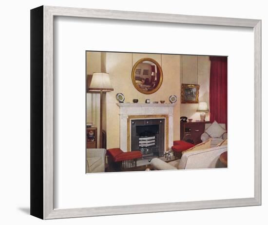 'Living-room in a flat in St. James's Street, S.W.1', c1939-Unknown-Framed Photographic Print