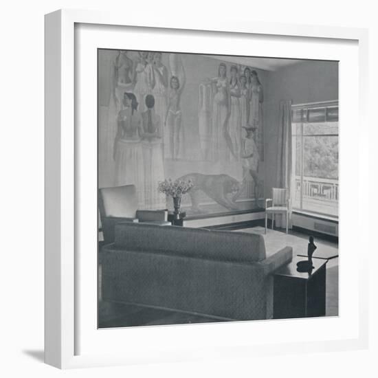 'Living room in the Cafritz residence in Georgetown, Nr. Washington D.C.', 1942-Unknown-Framed Photographic Print