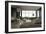 Living Room Interior with Open Fireplace and Floor to Ceiling Windows-PlusONE-Framed Photographic Print