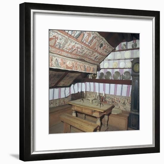 Living room of 18th century Swedish farmstead. Artist: Unknown-Unknown-Framed Giclee Print