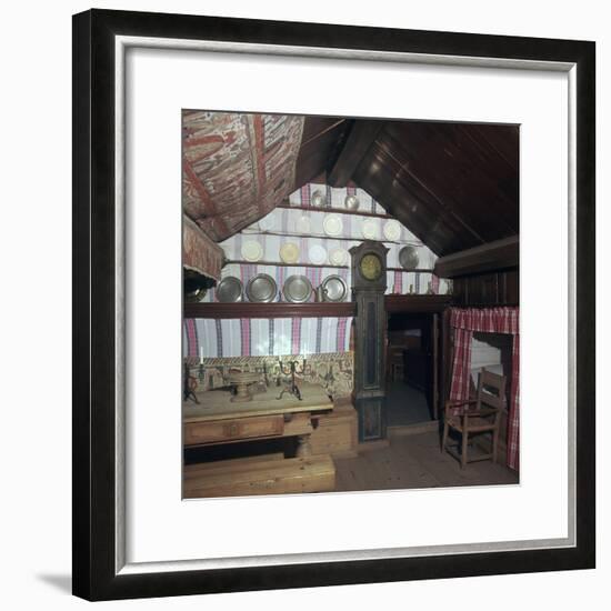 Living room of Swedish farmstead, 18th century. Artist: Unknown-Unknown-Framed Photographic Print