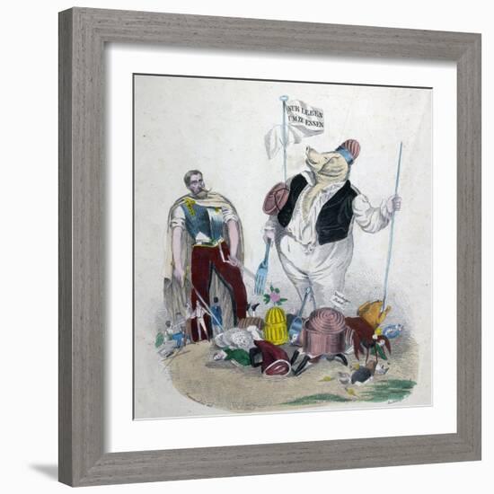 Living to Eat. Eating Too Much Is Killing Us More Than the War. Lobster-null-Framed Giclee Print