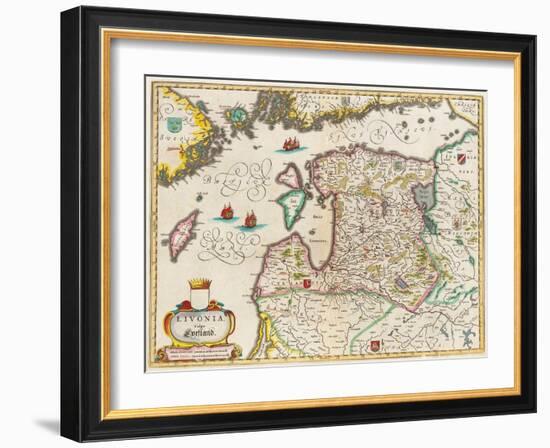 Livonia Map, Vulgo Lyefland, Atlas Maior-Joan Blaeu-Framed Giclee Print