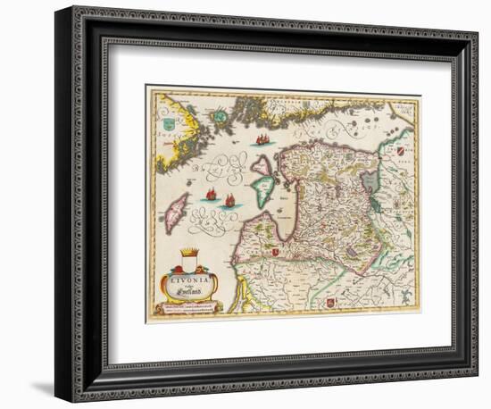 Livonia Map, Vulgo Lyefland, Atlas Maior-Joan Blaeu-Framed Giclee Print